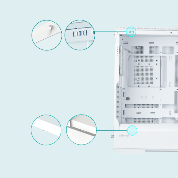 Обзор и тестирование корпуса Zalman P50 DS White: «аквариум» с подсветкой